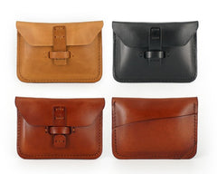 Handmade Leather Mens Front Pocket Wallet Card Wallets Small Change Wallets for Men - iwalletsmen