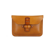 Handmade Leather Mens Front Pocket Wallet Card Wallets Small Change Wallets for Men - iwalletsmen