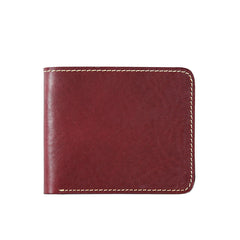 Handmade Leather Mens Slim Cool billfold Leather Wallet Men Small Wallets Bifold for Men