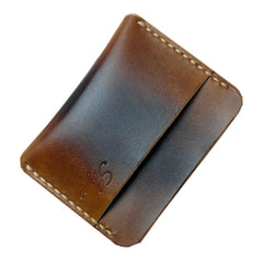 Handmade Leather Mens Slim Front Pocket Wallets Leather Card Wallet for Men - iwalletsmen