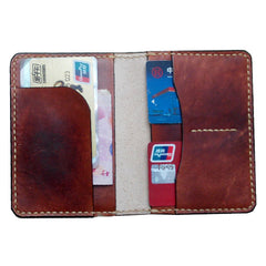Handmade Leather Mens Small Passport Wallets Travel Wallets for Men - iwalletsmen