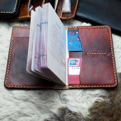 Handmade Leather Mens Small Passport Wallets Travel Wallets for Men - iwalletsmen