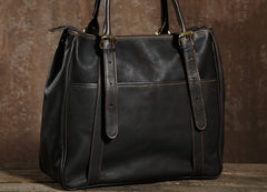 Handmade Leather Mens Tote Bag Cool Handbag Shoulder Bag Work Bag Laptop Bag for Men
