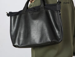 Handmade Leather Mens Tote Bag Cool Messenger Bag Tote Bag Handbag Shoulder Bag for men