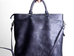 Handmade Leather Mens Tote Bag Cool Messenger Bag Tote Bag Handbag Shoulder Bag for men