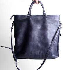 Handmade Leather Mens Tote Bag Cool Messenger Bag Tote Bag Handbag Shoulder Bag for men
