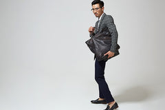 Handmade Leather Mens Tote Bag Cool Messenger Bag Tote Bag Handbag Shoulder Bag for men