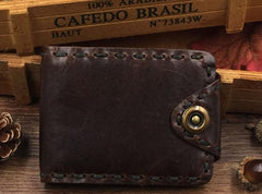 Handmade Cool Leather Small Mens Wallet Bifold billfold Wallet for Men - iwalletsmen