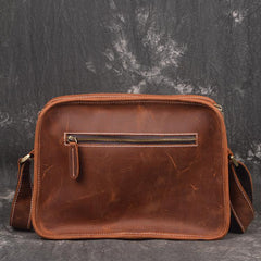 Handmade Leather Small Messenger Bag Shoulder Bag For Men - iwalletsmen