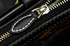 Handmade Leather Tooled Carp Chain Wallet Mens Biker Wallet Cool Leather Wallet Long Phone Wallets for Men