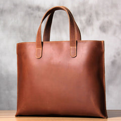 Handmade Leather Vintage Mens Coffee Black Tote Bag Cool Handbag Shoulder Bag for Men
