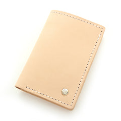 Handmade Vertical Mens Leather Beige billfold Small Wallet Cool Small Slim Bifold Wallets for Men - iwalletsmen