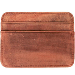 Brown Slim Leather Mens Card Wallet Small Card Holder Front Pocket Wallet For Men - iwalletsmen