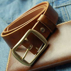 Handmade Vintage Leather Mens Belt Leather Belt for Men - iwalletsmen