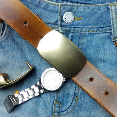 Handmade Vintage Leather Mens Belt Leather Belt for Men - iwalletsmen