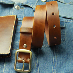 Handmade Vintage Leather Mens Belt Leather Belt for Men - iwalletsmen
