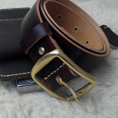 Handmade Vintage Leather Mens Belt Men Leather Belt for Men - iwalletsmen