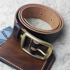 Handmade Vintage Leather Mens Belt Men Leather Belt for Men - iwalletsmen