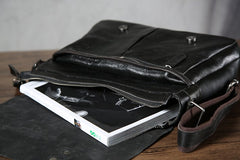 Handmade Vintage Leather Mens Cool Shoulder Bag Messenger Bag Chest Bag Bike Bag Cycling Bag for men