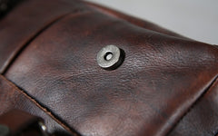 Handmade Vintage Leather Mens Cool Shoulder Bag Messenger Bag Chest Bag Bike Bag Cycling Bag for men
