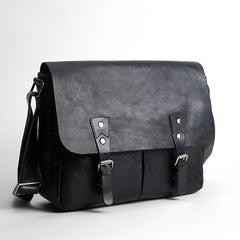 Handmade Vintage Leather Mens Cool Shoulder Bag Messenger Bag Chest Bag Bike Bag Cycling Bag for men
