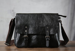 Handmade Vintage Leather Mens Cool Shoulder Bag Messenger Bag Chest Bag Bike Bag Cycling Bag for men