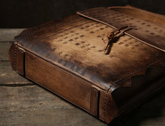 Handmade Vintage Leather Mens Cool Shoulder Bag Messenger Bag Chest Bag Bike Bag Cycling Bag for men