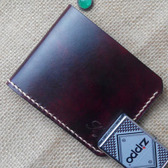 Handmade Vintage Leather Mens Slim Small Wallet Leather Bifold Wallets for Men - iwalletsmen