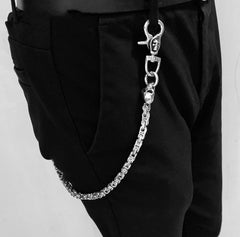 Badass Silver Motorcycle Pants Chain Skull Wallet Chain Long Biker Wallet Chain For Men - iwalletsmen
