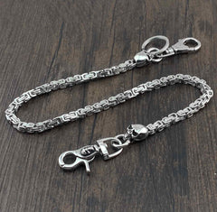 Badass Silver Motorcycle Pants Chain Skull Wallet Chain Long Biker Wallet Chain For Men - iwalletsmen