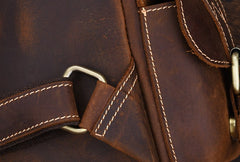 Vintage Leather Brown Mens Backpack School Backpack Travel Backpack Bags for Men - iwalletsmen