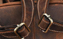 Vintage Leather Brown Mens Backpack School Backpack Travel Backpack Bags for Men - iwalletsmen