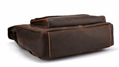 Vintage Leather Coffee Mens Backpack Satchel Backpack Travel Backpack Bags for Men - iwalletsmen