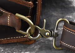 Leather Men Vintage Briefcase Laptop 15inch Handbags Shoulder Bags Work Bag For Men - iwalletsmen