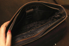 Vintage Mens Leather 13inch Laptop Briefcase Bag Business Bag Shoulder Bags For Men - iwalletsmen