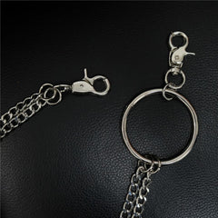 Badass Silver Double Womens Mens Thin Wallet Chain Pants Chain Jeans Chain Jean Chain For Men - iwalletsmen