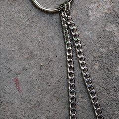 Badass Silver Double Womens Mens Thin Wallet Chain Pants Chain Jeans Chain Jean Chain For Men - iwalletsmen