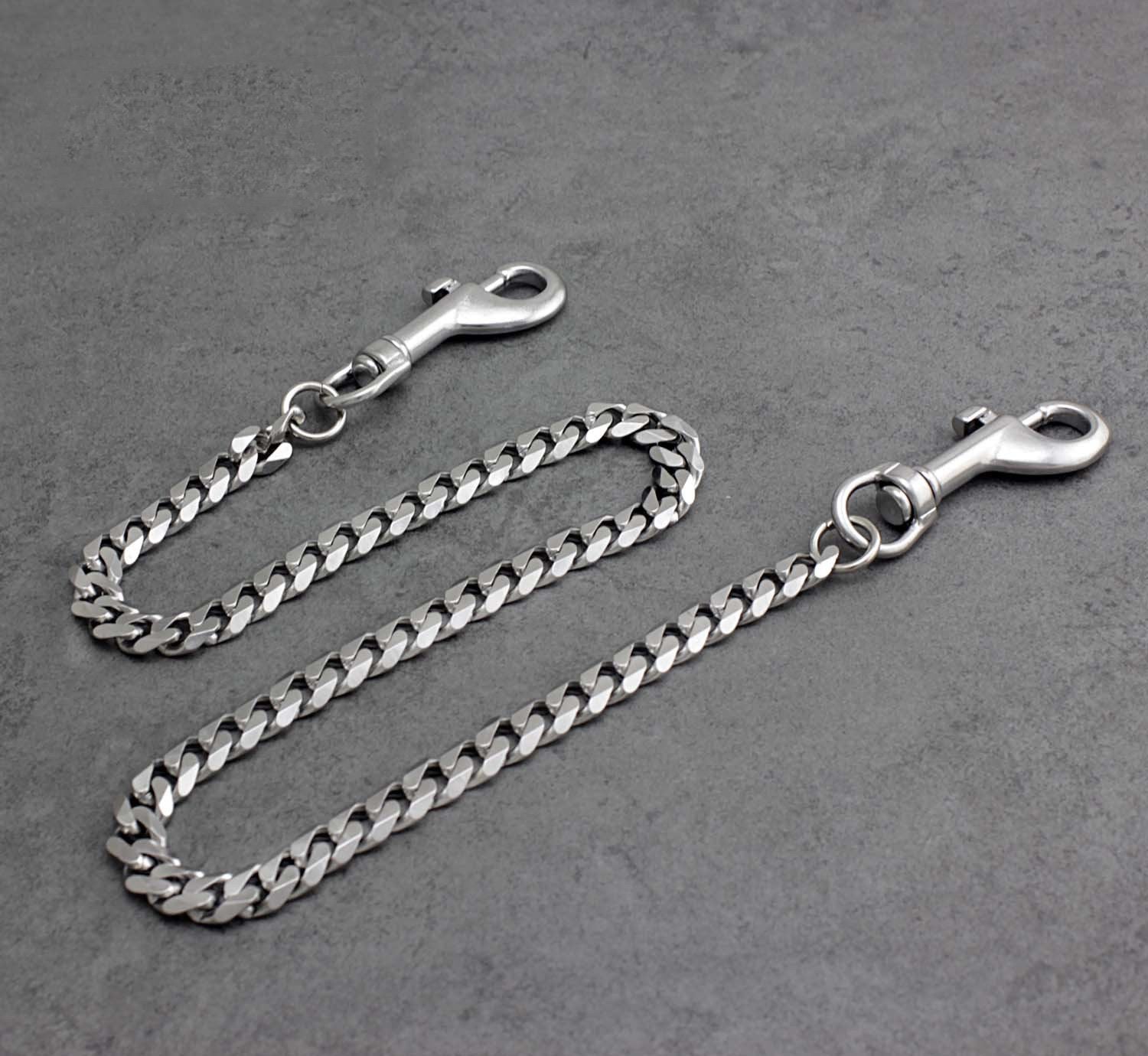 Cool Silver Mens Long Biker Wallet Chain Pants Chain STAINLESS STEEL Jeans Chain Jean Chain For Men - iwalletsmen