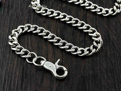 BADASS SILVER STAINLESS STEEL MENS Key Chain PANTS CHAIN WALLET CHAIN BIKER WALLET CHAIN FOR MEN - iwalletsmen