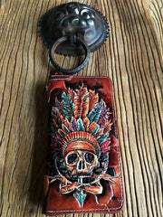 Indian Skull Biker Wallet