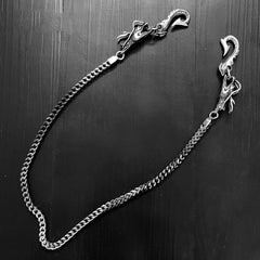 Cool Silver Dragon Steel Pants Chain Wallet Chain Long Biker wallet Chain For Men - iwalletsmen
