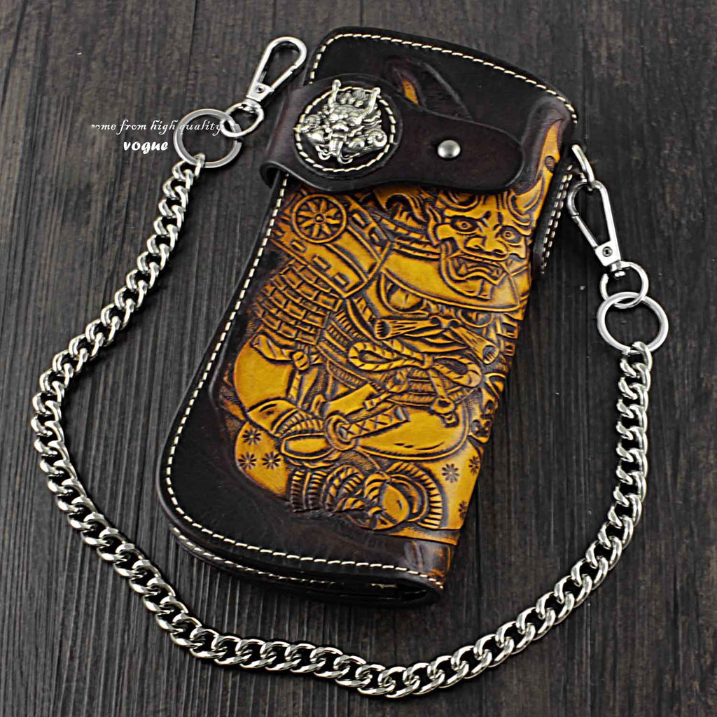 CHAIN WALLET, Handmade Leather Chain Wallet, Biker Wallet
