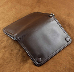 Cool Leather Men's Small Biker Chain Wallet Biker Wallet Wallet With Chain For Men - iwalletsmen