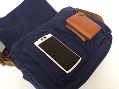 Gray Canvas Messenger Bag Gray Canvas Shoulder Bag Mens Cycling Bag For Men - iwalletsmen