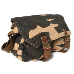 Camouflage Canvas Messenger Bag Camouflage Canvas Shoulder Bag Mens Cycling Bag For Men - iwalletsmen
