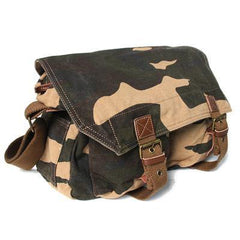 Blue Canvas Messenger Bag Blue Canvas Shoulder Bag Mens Cycling Bag For Men - iwalletsmen