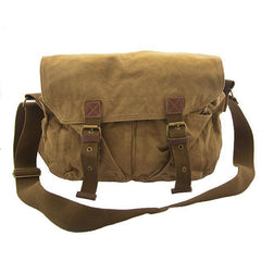 Green Canvas Messenger Bag Army Green Canvas Shoulder Bag Mens Cycling Bag For Men - iwalletsmen