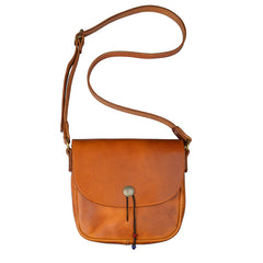 Tan Casual Handmade Mens 8 inches Small Side Bag Messenger Bag Coffee Courier Bag For Men - iwalletsmen