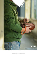 Coffee Cool Leather Mens Long Wallet Large Zipper Wallets Brown Wristlet Clutch Vintage Clutch Purse For Men - iwalletsmen