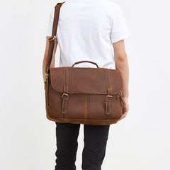 LEATHER MENS BRIEFCASE MESSENGER BAG WORK BAG Handbag FOR MEN - iwalletsmen